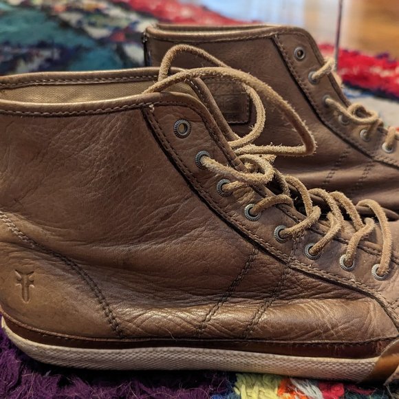 FRYE AND CO. Shoes - Frye Greene Leather Back-Zip High-Top Sneakers W9